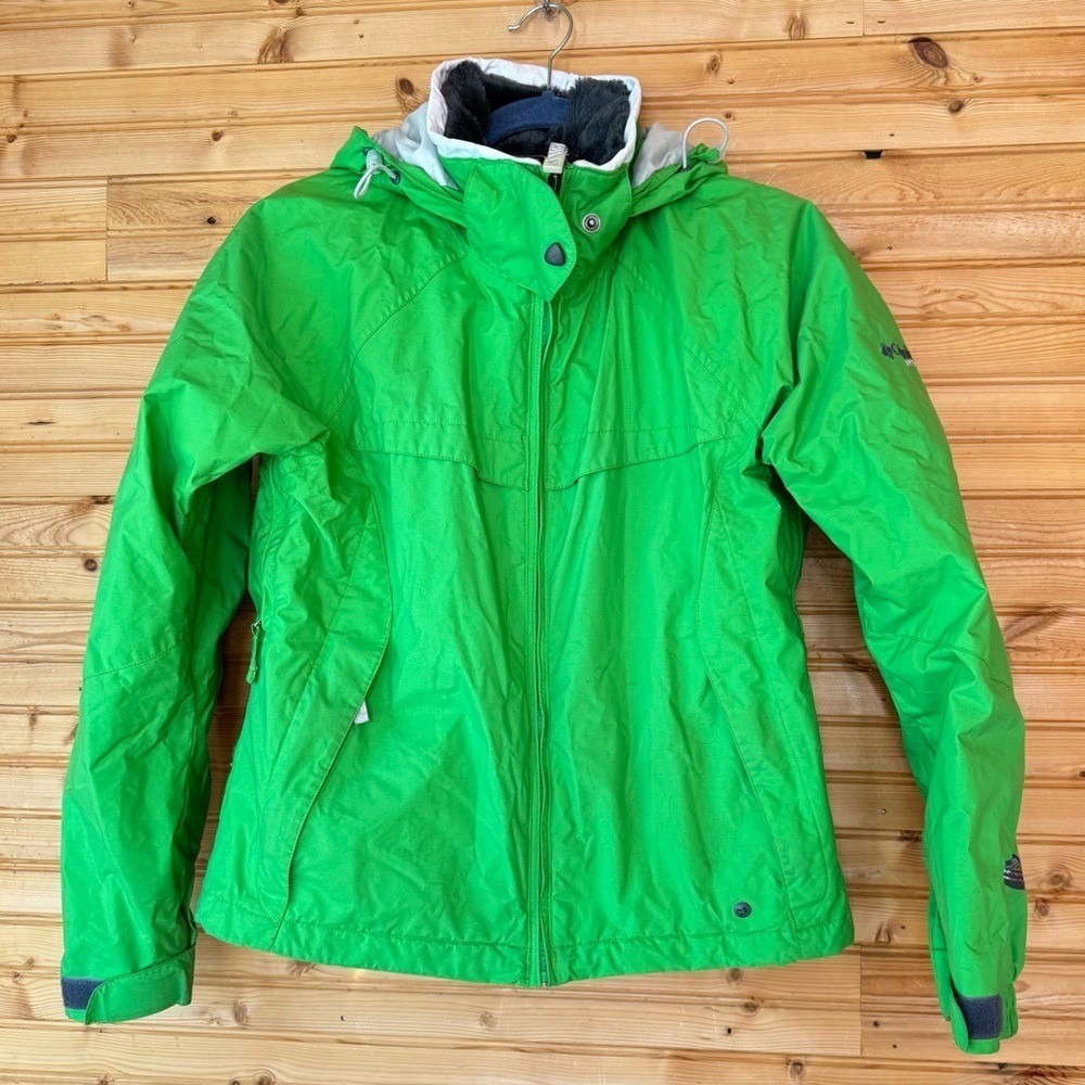 Columbia Jacket Vertex Lime Green Omni-Tech Medium Frog Resistance
